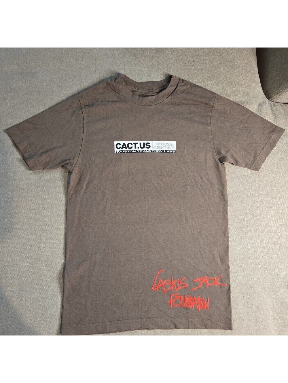 Cactus Jack Design Center T-Shirt Cact.us Foundation Size S Brown